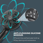 6-Setting Filtered Handheld Shower Head, JDO High Pressure Shower Head - Image 6