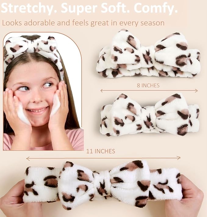 Huachi Spa Headband for Women Washing Face Girls Skincare Headbands Makeup - Image 4