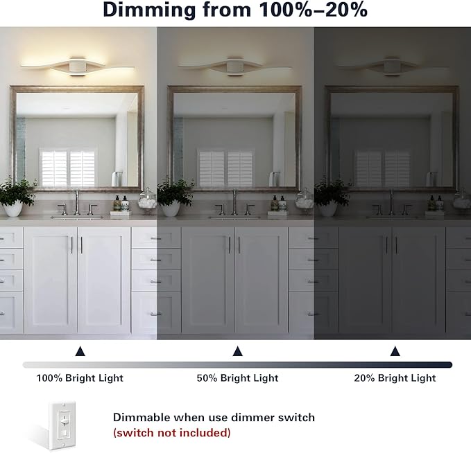 Joossnwell Bathroom Vanity Light Modern Bathroom Lighting Fixture Over Mirror - Image 3
