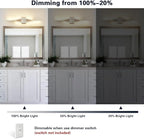 Joossnwell Bathroom Vanity Light Modern Bathroom Lighting Fixture Over Mirror - Image 3