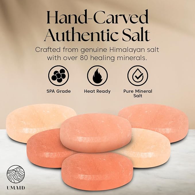 UMAID Himalayan Salt Massage Stones 6-Pack – Mothers Day Gifts - Image 7