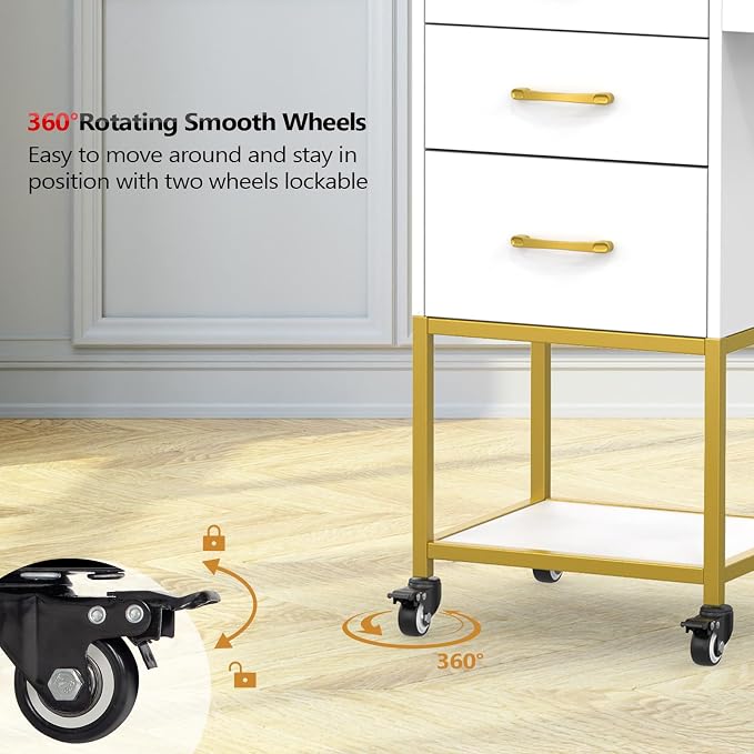 OmySalon Salon Storage Trolley Cart, Beauty Wooden Hair Cabinet - Image 8