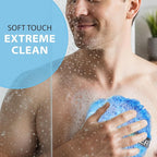 SHOWER BOUQUET Loofah Bath-Sponge XL Swirl-Deep-4-Pack // Extra Large 75g Soft - Image 3