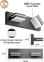 VOLISUN Modern Bathroom Vanity Light Fixtures, Matte Black LED Bathroom - Image 4