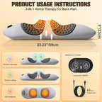 3-in-1 Electric Lumbar Support Pillow, Triple Fusion Back Massager - Image 2