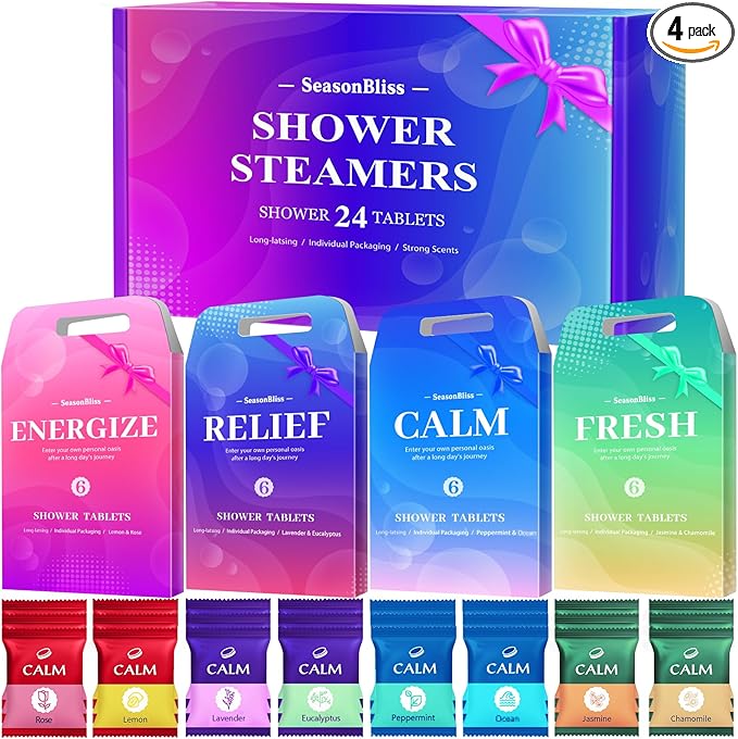 SeasonBliss Shower Steamers 24 Pack, Shower Tablets, Natural Ingredients by Unknown