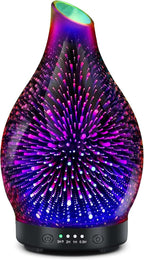 Essential Oil Diffuser 150ML -3D Firework Glass Aromatherapy Diffusers by Maromamix