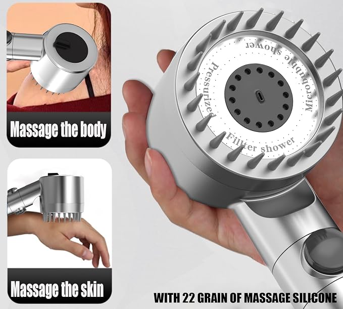 High Pressure Handheld Shower Head High Pressure Shower Heads- High Flow Even - Image 4