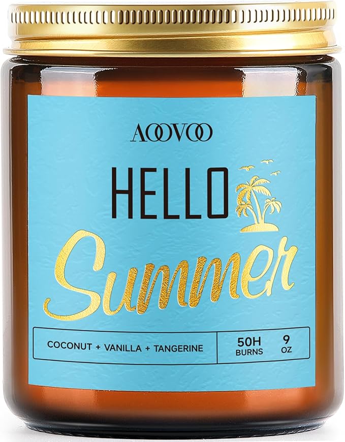 AOOVOO Hello Summer Candles - 9 oz Scented Candles by AOOVOO