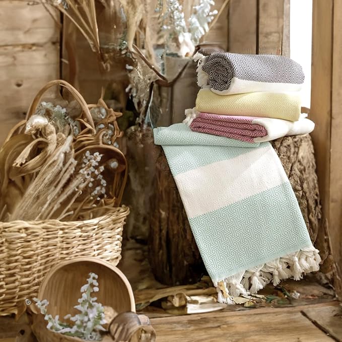 Bazaar Anatolia Turkish Beach Towel – 100% Cotton, Quick Dry, Sand Free Towel - Image 5