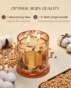 M&SENSE Strawberry Vanilla Soy Candle, Natural 12.7oz 75 Hour Long Lasting Slow - Image 4