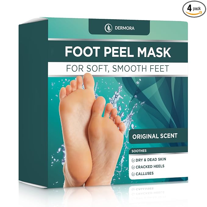 DERMORA Foot Peel Mask | Skin Exfoliating Foot Masks by DERMORA
