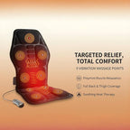 Back Massager with Heat, Vibration Massage Seat Cushion with 8 Massage Nodes & - Image 3