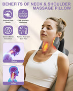 Shiatsu Neck Massager with Heat, Cordless Portable Cervical Traction Device - Image 2
