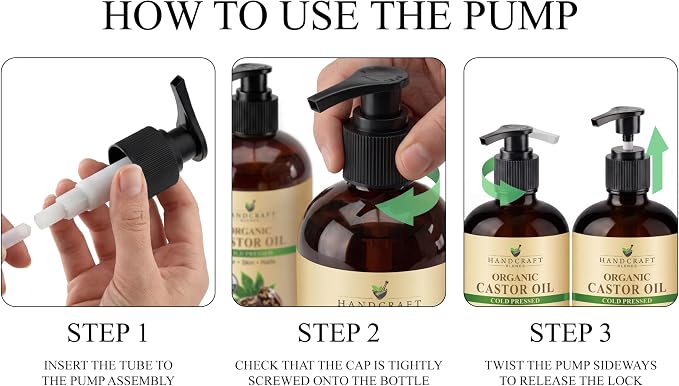 Handcraft Blends Cold-Pressed Organic Castor Oil 16 Fl Oz | Glass Bottle | 100% - Image 8