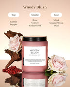 M&SENSE Large Rose Oud Soy Candles, 19.4oz Natural Soy Wax, 110-Hour Long - Image 2