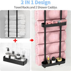 STWWO Bathroom Towel Storage, 36.4 Inch Towel Racks - Image 2