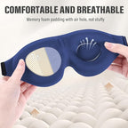 YIVIEW Sleep Mask for Side Sleeper, Complete Light Blocking 3D Pink Sleeping - Image 5