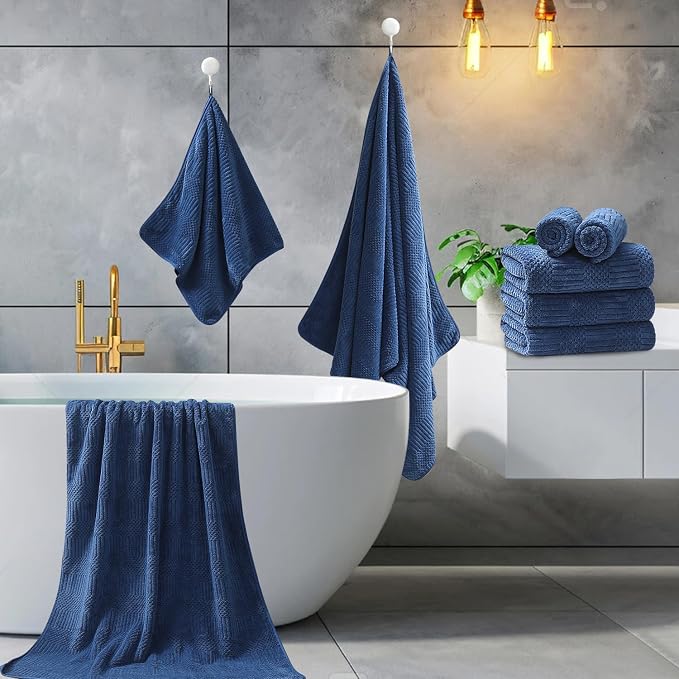8 Piece Bath Towel Set-2 Oversized Bath Sheets, 2 Hand Towels, 4 - Image 5