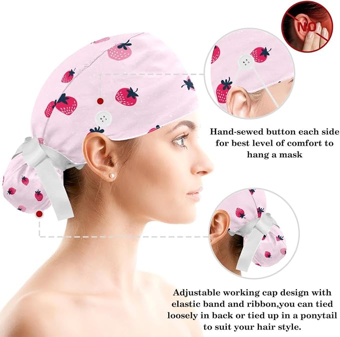 Ethnic Aztec Pattern Adjustable Scrub Cap Hat - Image 3