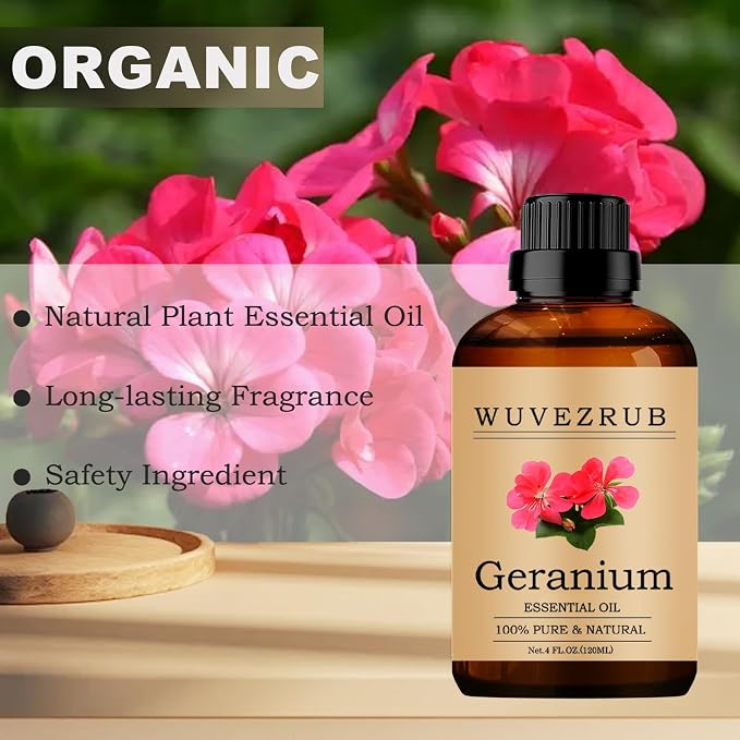 Geranium Essential Oils, 120ML Pure and Natural Essential Oil - Image 4