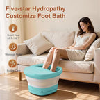 Pedicure Foot Spa with Bubble and Heat, Collapsible Foot Soaking Tub with - Image 3