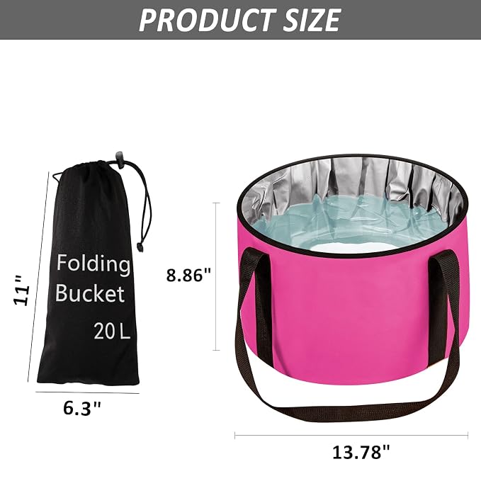Foot Bath Basin 20L Collapsible Bucket, Portable Foot Soak Tub Feet Soaking - Image 2