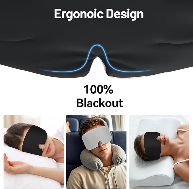 LOVE EYE Dual Side Sleep Mask, Ice Silk Eye Sleeping Mask & Blindfold - Image 7