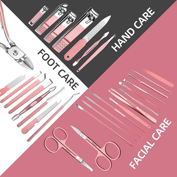 Manicure Set 30 in 1 Nail Clipper set, fingernail & toenail clippers, Manicure - Image 6