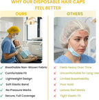 Disposable Bouffant Caps 21 Inch Non Woven Hair Net Elastic Head Cover - Image 7