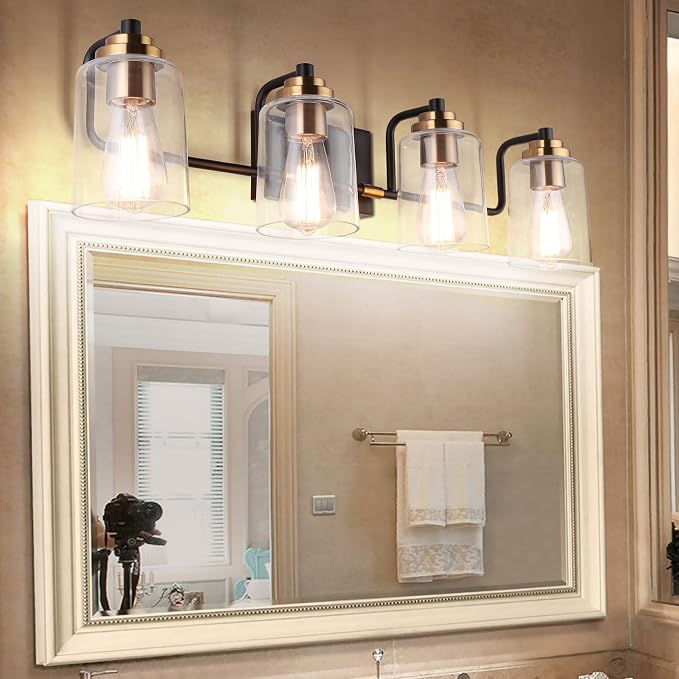 SOLFART Vintage 4 Light Bathroom Vanity Light Bathroom Light Fixtures Over - Image 3