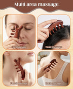4 Pack Wooden Scalp Massager Comb, Portable Manual Head Massage Brush Tool Hair - Image 6
