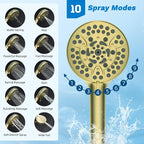 Hibbent cUPC Certified All Metal 10" Rainfall Showerhead Combo, High Pressure - Image 2