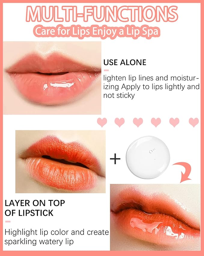 Plumping Lip Glow Oil, Hydrating Tinted Lip Oil Gloss, Transparent Toot Lip Oil - Image 3