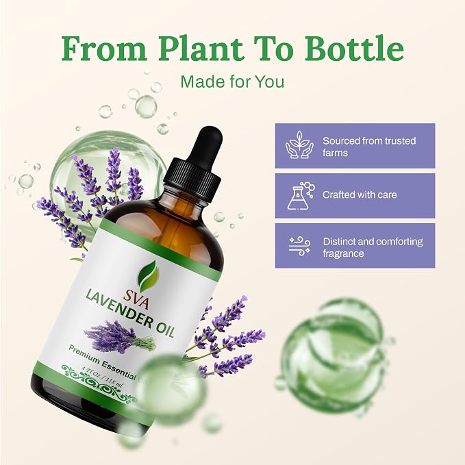 SVA Lavender Essential Oil – 4 Fl Oz – 100% Natural Lavender Oil - Image 4