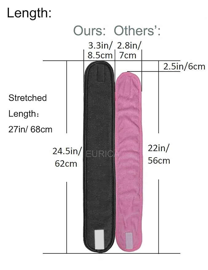 EUICAE Hair Wrap Headband, 6 Pack Non-slip Stretchable Washable Makeup Headband - Image 3