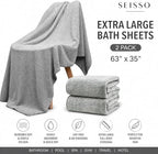 SEISSO 2 Pack Extra Large Bath Towels 63"x35", Bath Sheets - Image 8