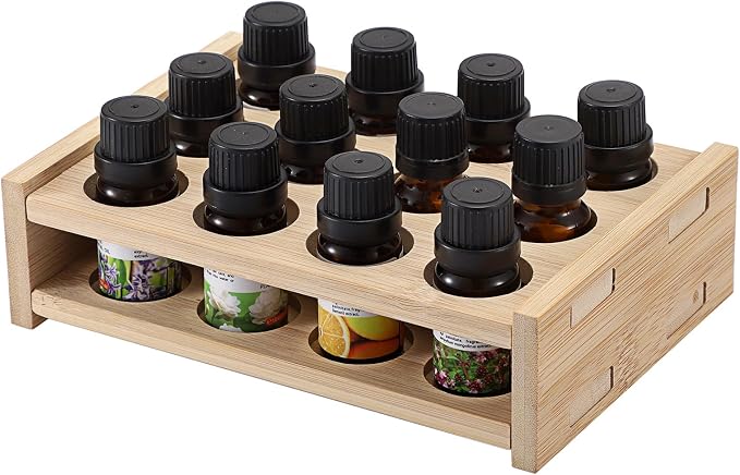 12 Slots Essential Oils Holder Essential Oil Bottle Storage Rack by Unknown