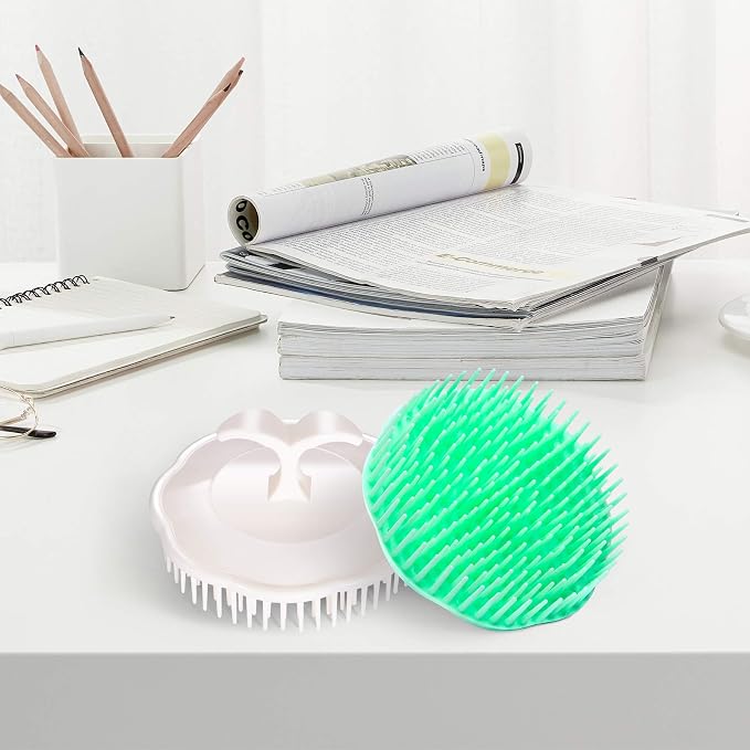 Aroveea Hair Scalp Brush Dandruff Cleaning Brush Shower Scalp Shampoo Brush - Image 5