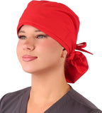 Sparkling EARTH Big Hair Ponytail Classic Surgical Style Scrub Working Cap by SparklingEARTH