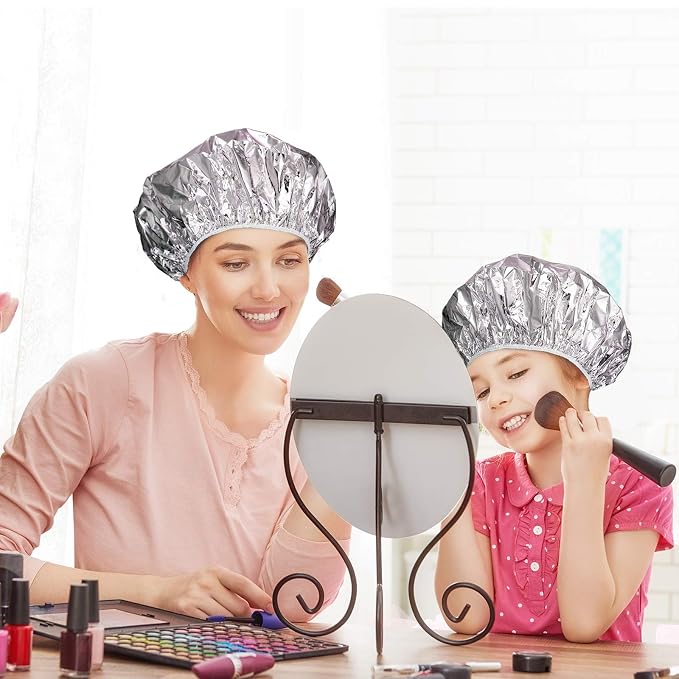 12 Pieces Deep Conditioning Caps Aluminum Foil Reusable Hair Processing Hair - Image 5