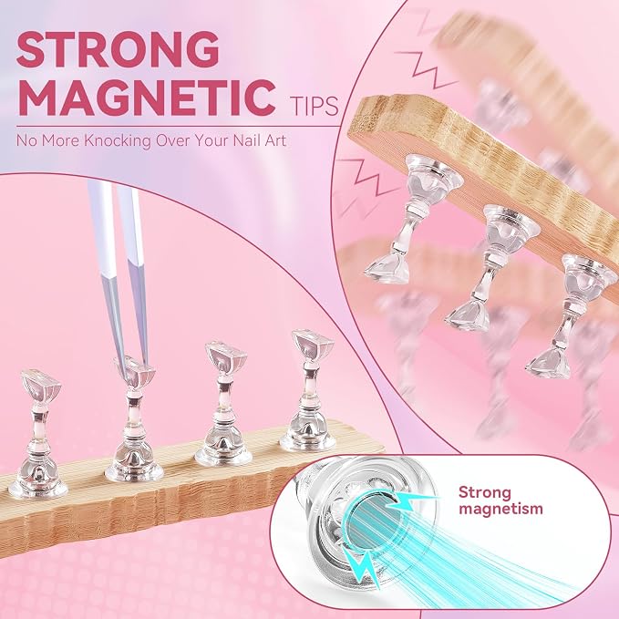 Nail Stand for Press On Nails Art Display Practice 2 Sets, 1 Heart Shaped - Image 3