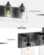 3-Light Bathroom Light Fixtures, Modern Vanity Lighting Fixtures Over Mirror - Image 4