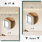 Espird Bathroom Vanity Light Fixtures Brushed Nickel, 6 Lights Bathroom Over - Image 5