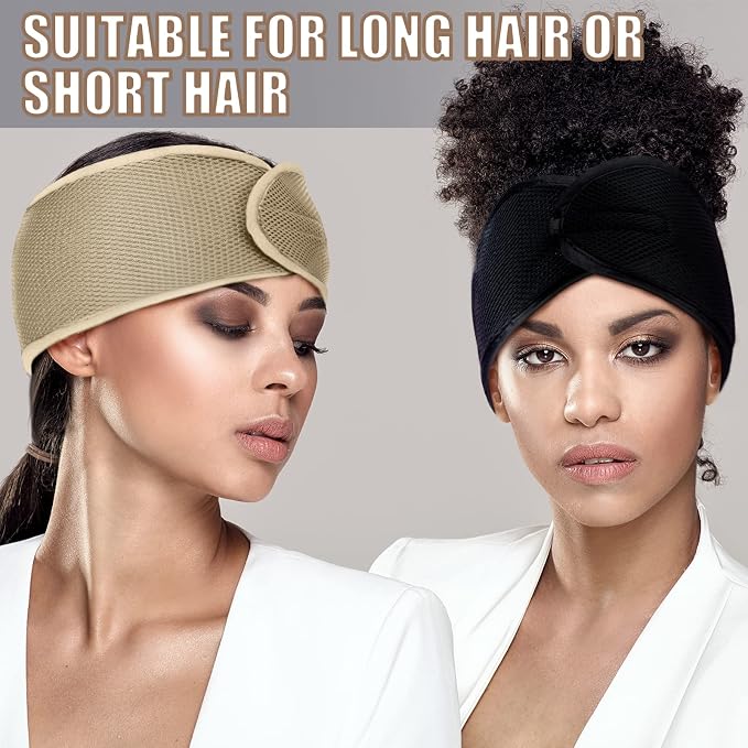 Xuhal 4 Pieces Mesh Hair Wraps for Black Women, Adjustable Size, Stylish Color - Image 3