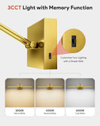 VONLUCE 24" LED Bathroom Vanity Light, 3CCT Modern LED Vanity Lights - Image 2