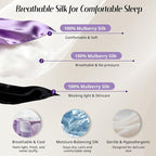 Silk Sleep Mask for Women: 100% Mulberry Silk Eye Mask, Soft Wavy Edge Eye - Image 2