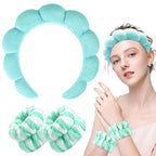 Zkptops Spa Headband for Washing Face Wristband Set Sponge Makeup Skincare - Image 8