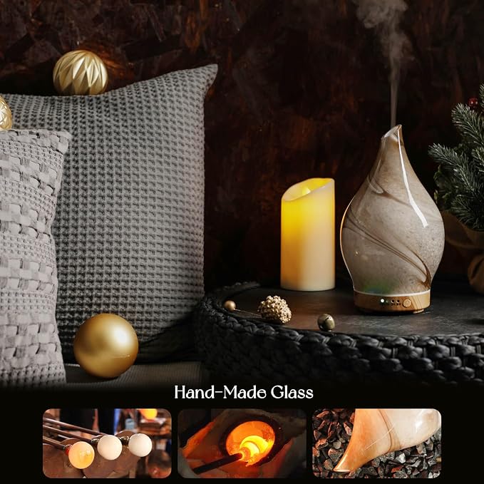 Porseme 150ml Essential Oil Diffuser Glass Color Changing Aroma Air Diffusers - Image 5