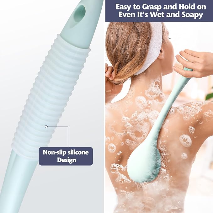 BEDELITE Back Scrubber for Shower, Soft Bath Brush Long Handle for Men & Women - Image 5